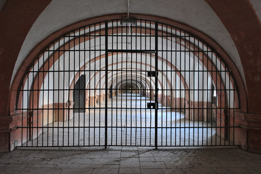 Clairvaux prison with retaining bars and door